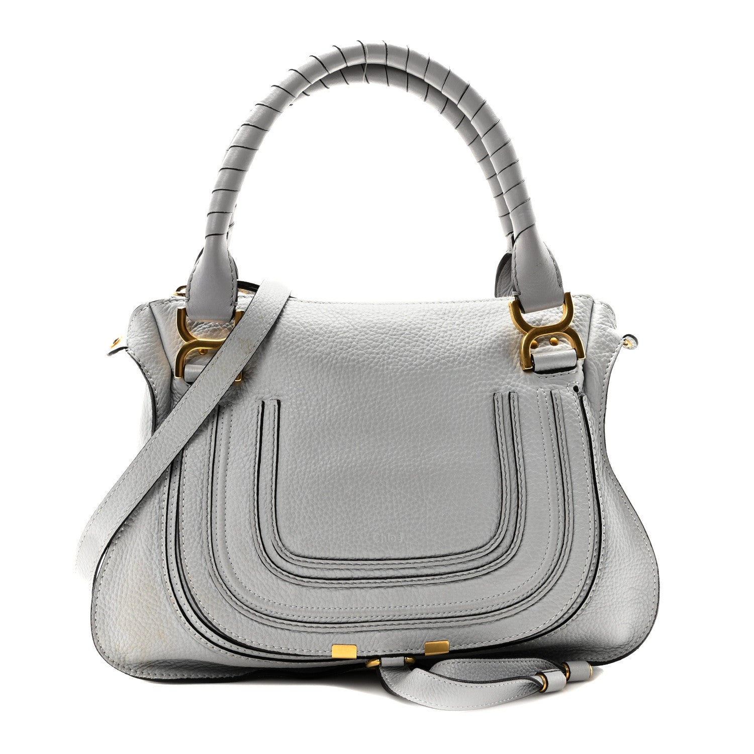 Chloe Calfskin Medium Marcie Satchel Light Cloud 1 of 10