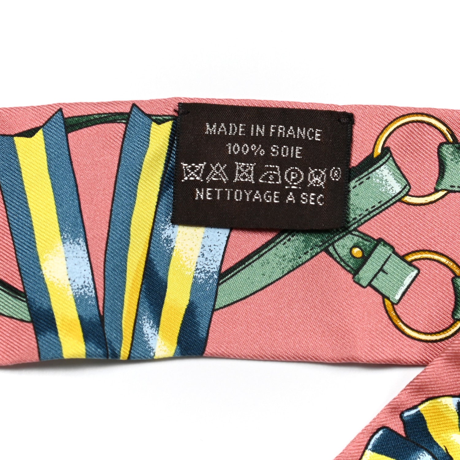 Hermes Silk Jumping Twilly Vieux Rose Petrole 2 of 4