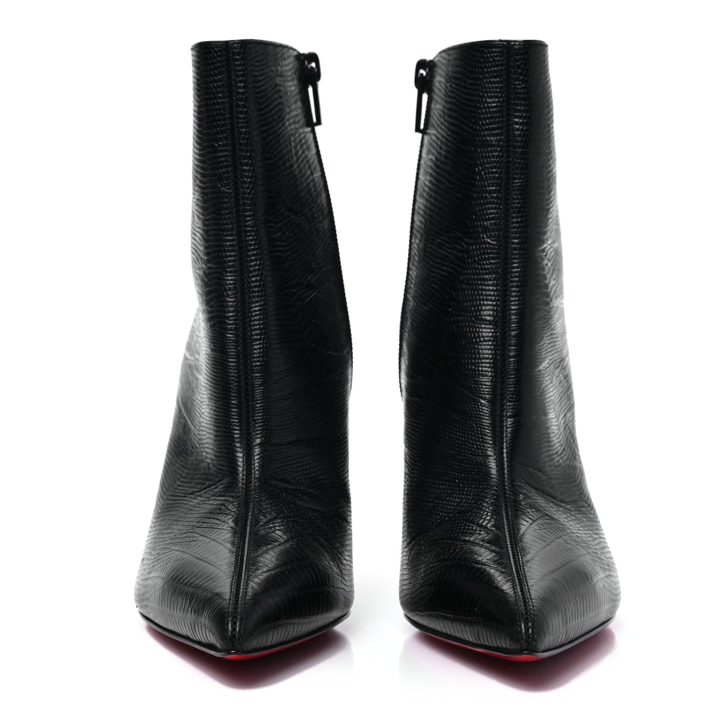 Calfskin Lizard Embossed So Kate Booty 85 Ankle Boots 37.5 Black