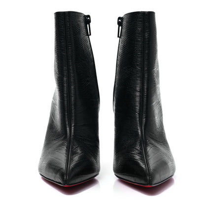 Christian Louboutin Calfskin Lizard Embossed So Kate Booty 85 Ankle Boots 37.5 Black 2 of 7