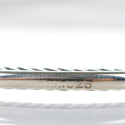 David Yurman Sterling Silver 3mm Cable Classics Bangle Bracelet 4 of 4