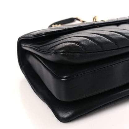 Chanel Lambskin Chevron Quilted Small Trendy CC Dual Handle Flap Bag Black 8 of 9