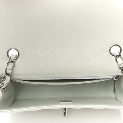 Chanel Iridescent Crumpled Calfskin Quilted Mini Rectangular Flap White 5 of 10