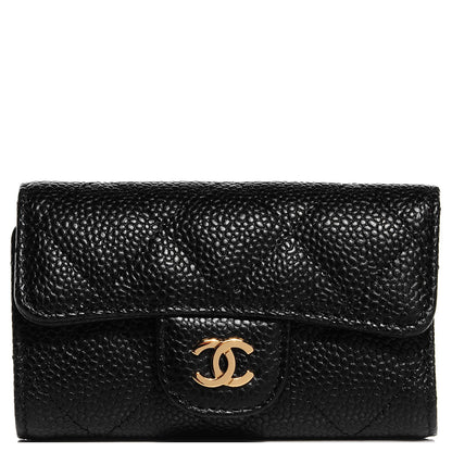 Chanel Caviar Quilted 6 Key Holder Black 1 of 9