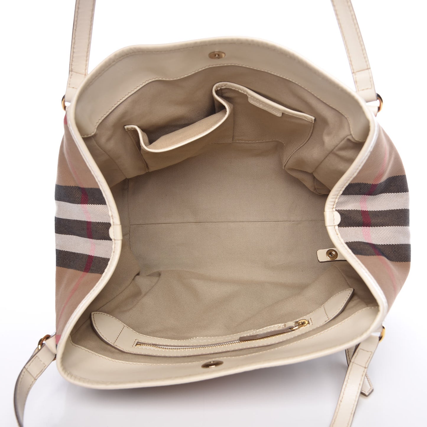 House Check Small Canterbury Tote White