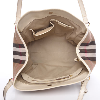 Burberry House Check Small Canterbury Tote White 5 of 14
