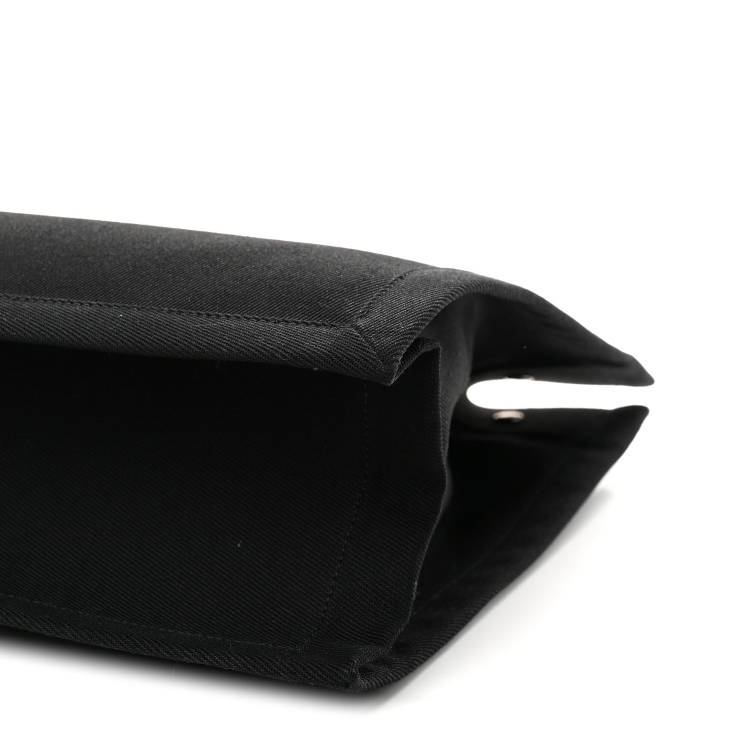Linen Calfskin Rive Gauche Tote Black