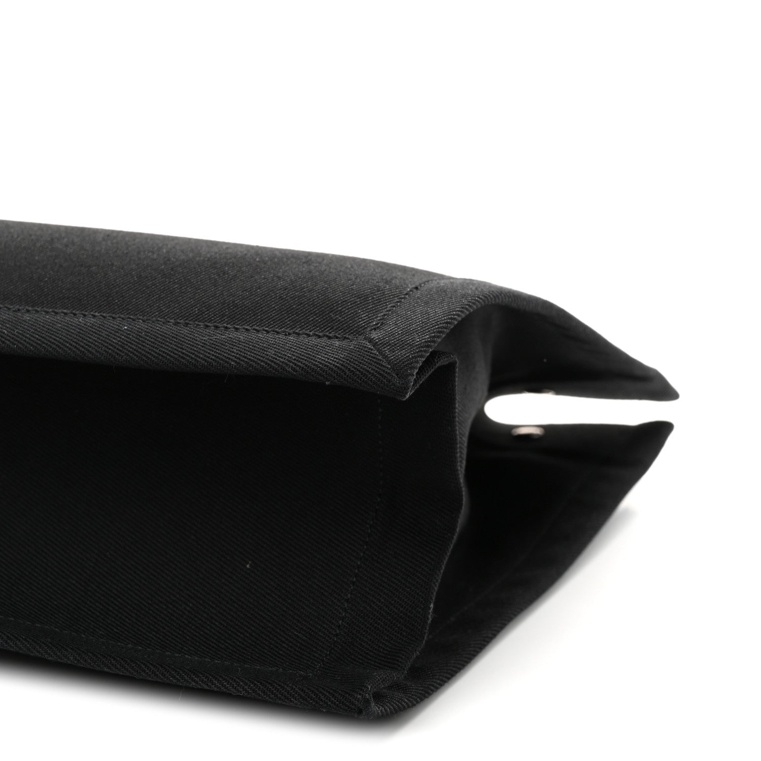 Saint Laurent Linen Calfskin Rive Gauche Tote Black 9 of 9