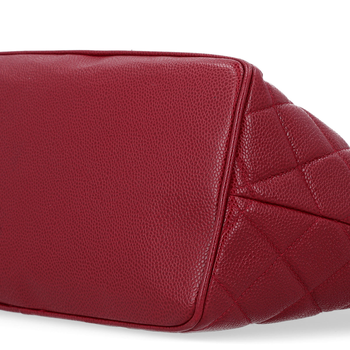 Caviar Quilted Medallion Tote Bordeaux