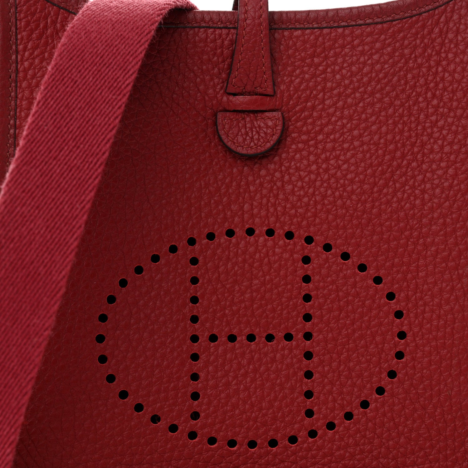 Hermes Taurillon Clemence Evelyne TPM Rouge Grenat 8 of 11