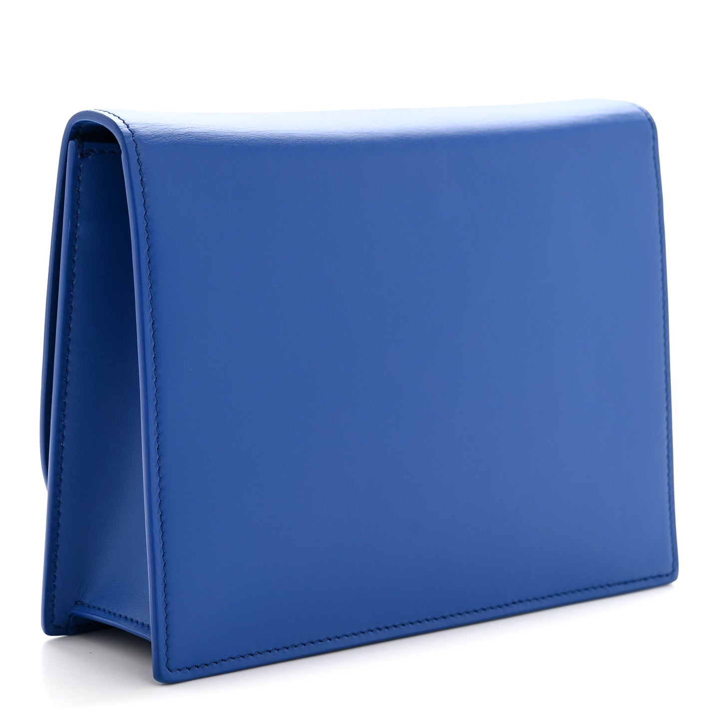 Calfskin DG Logo Flap Clutch Blue