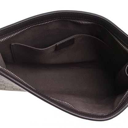 Gucci GG Supreme Monogram Selleria Calfskin Web New Web Cosmetic Case Beige Ebony Cocoa 4 of 4