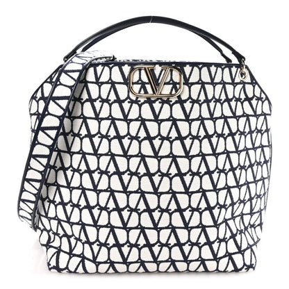 Valentino Garavani Toile Iconographe Vlogo All In Shopping Bag White Worker 1 of 9