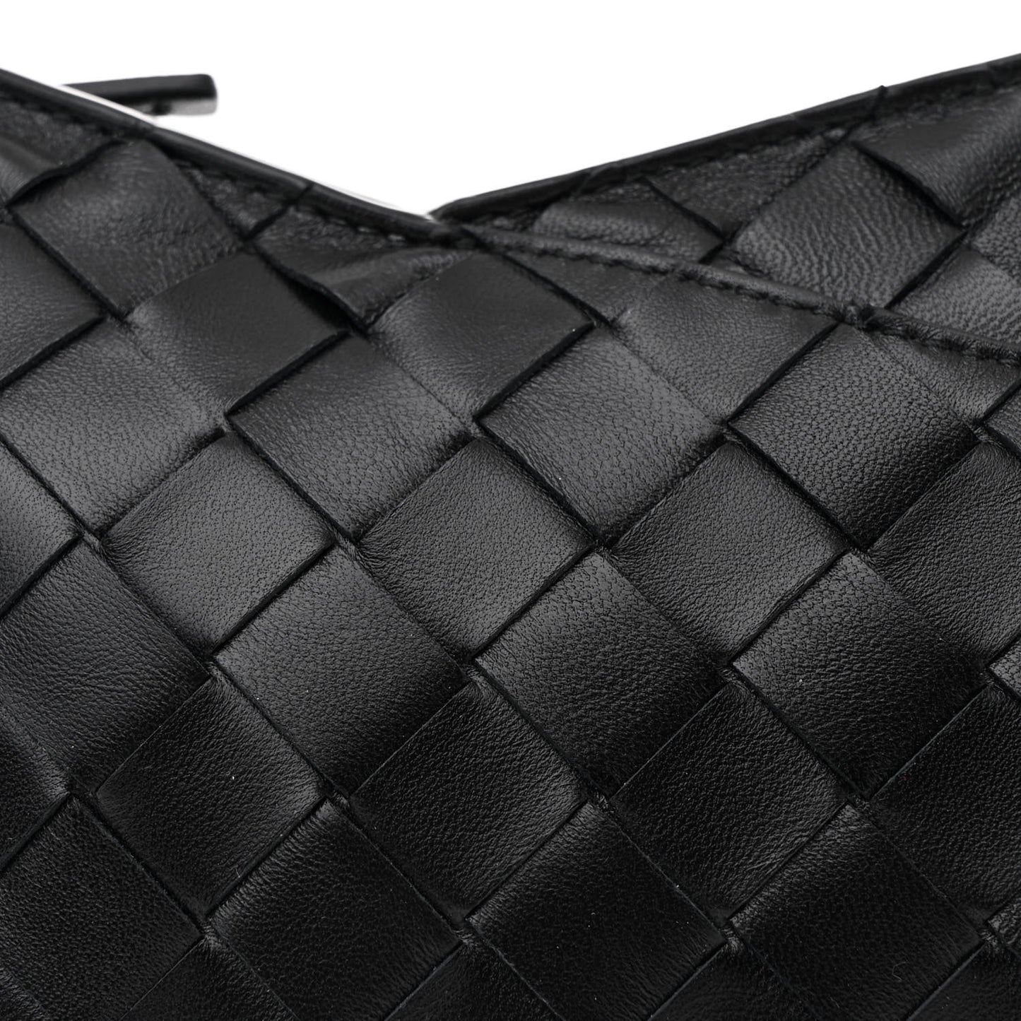 Nappa Intrecciato Mini Solstice Shoulder Bag Black