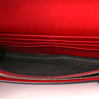 Gucci Calfskin XL Embossed Chain Wallet Red 4 of 8
