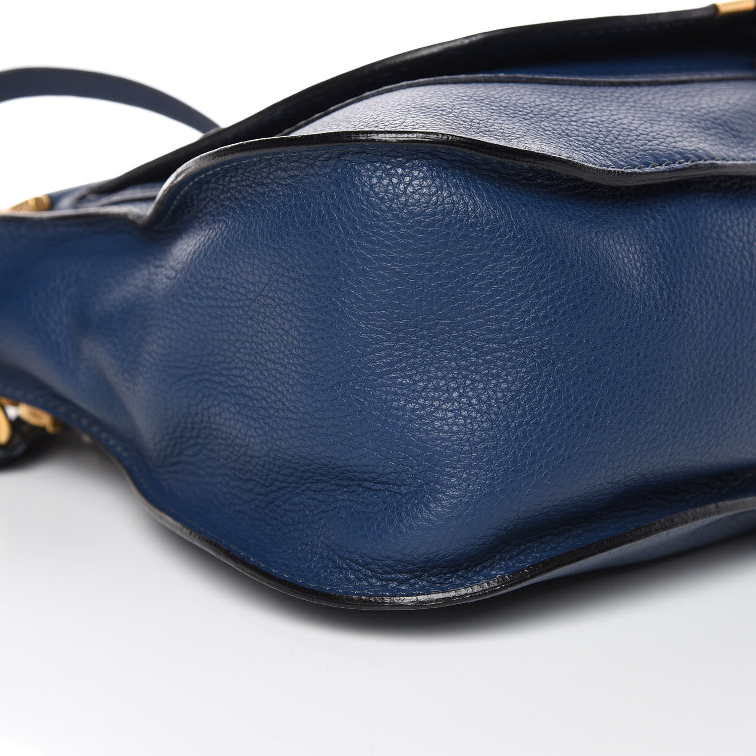 Chloe Calfskin Medium Marcie Satchel Royal Navy 9 of 11