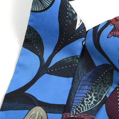 Hermes Silk Tree Of Song Twilly Cobalt Rouge 6 of 6