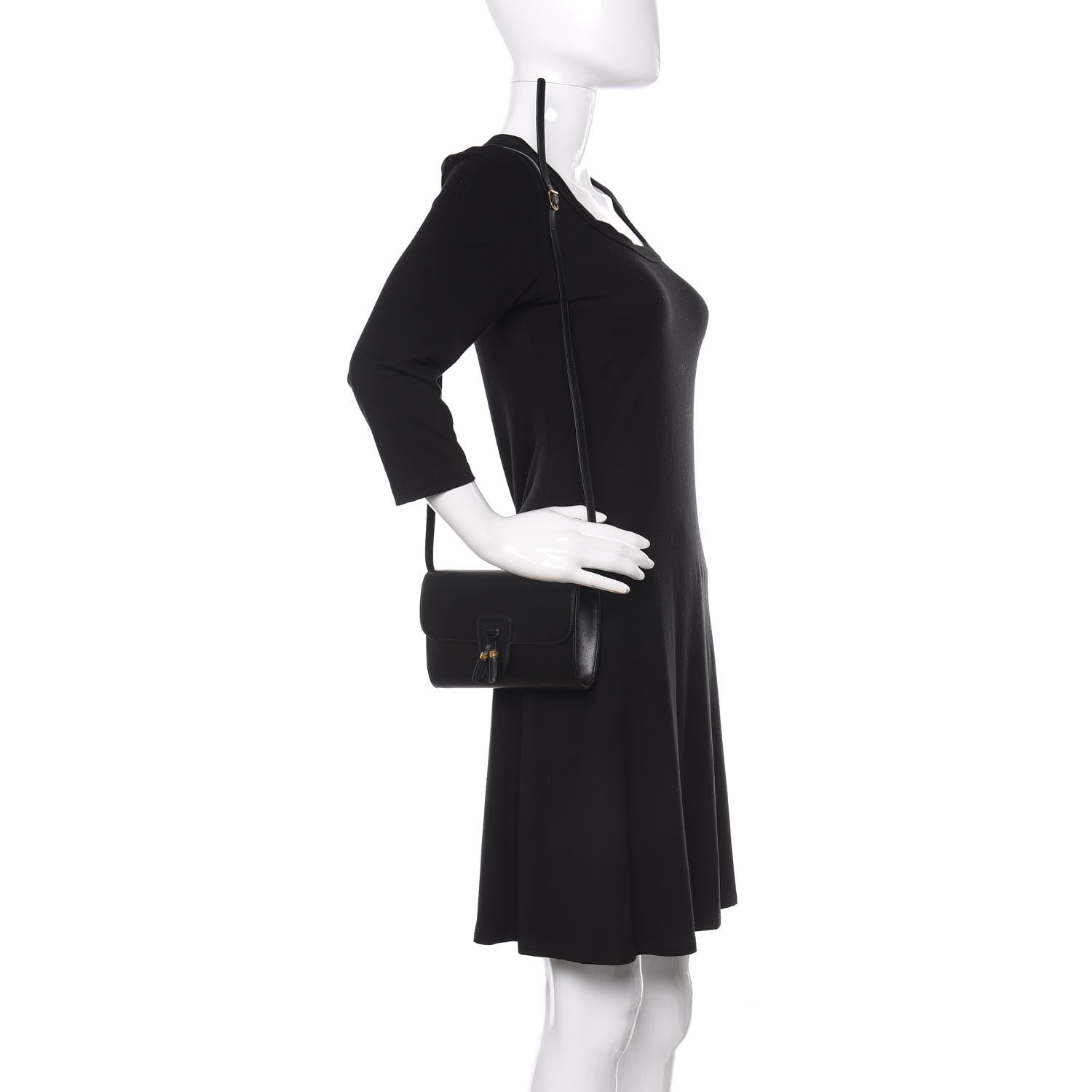 Celine Smooth Calfskin Tassel Belt Bag Black 2 of 10
