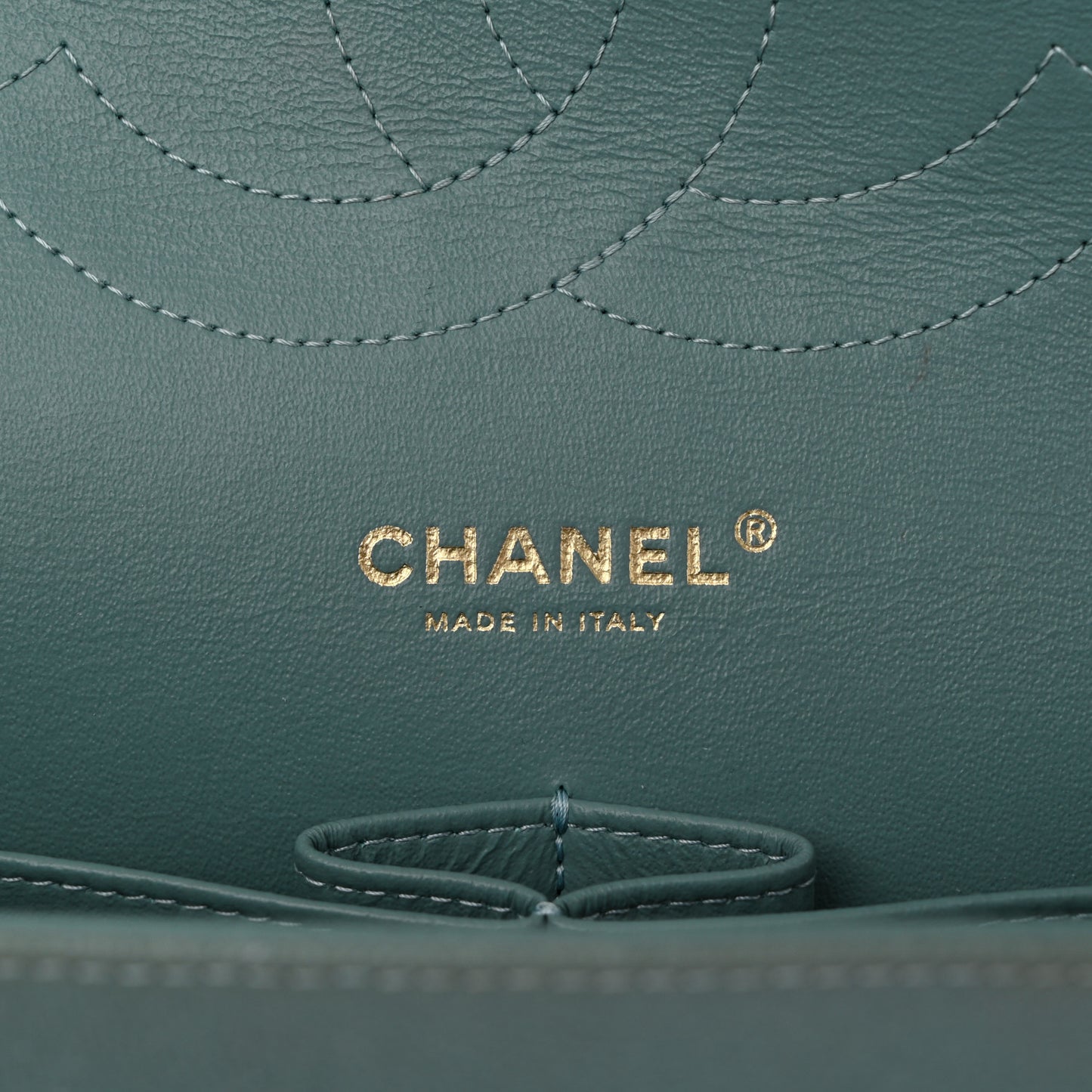 Iridescent Caviar Quilted Jumbo Double Flap Light Blue