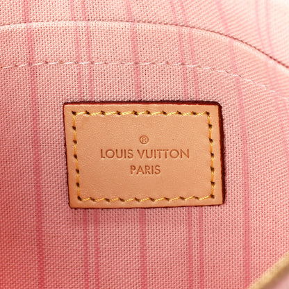 Louis Vuitton Damier Azur Neverfull MM GM Pochette Rose Ballerine 6 of 11