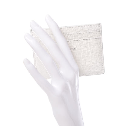 Saint Laurent Grain De Poudre Card Case White 2 of 7