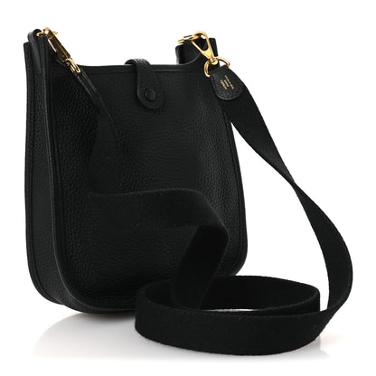 Hermes Taurillon Clemence Evelyne TPM Black 3 of 12