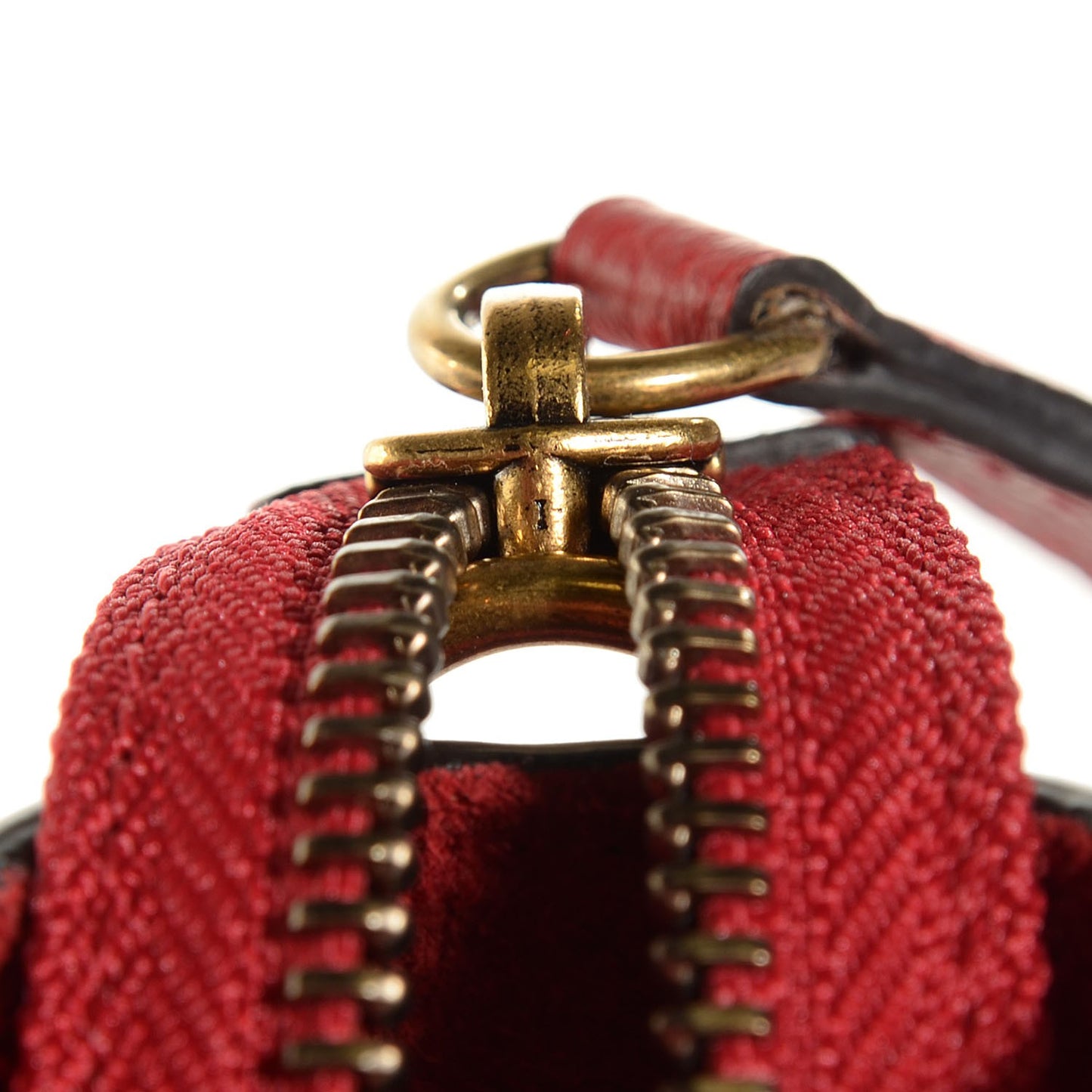 Drummed Calfskin Nano Luggage Coquelicot