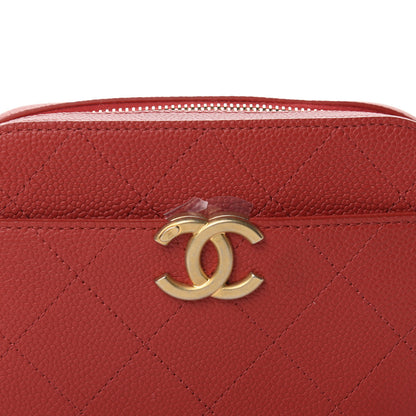 Chanel Grained Calfskin Quilted Waist Bag Red 10 of 10