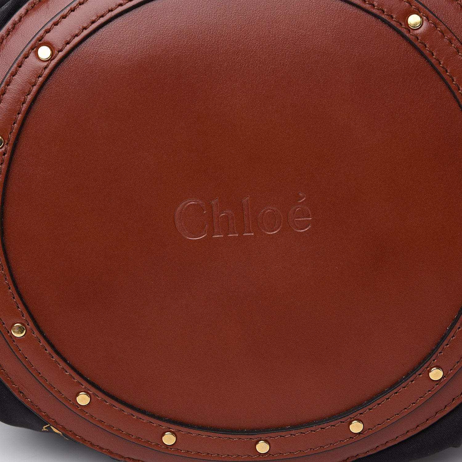 Chloe Smooth Calfskin Raffia Little Horses Medium Panier Basket Black Yellow 8 of 9
