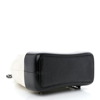 Chanel Aged Calfskin Quilted Small Gabrielle Backpack Black White 4 of 10