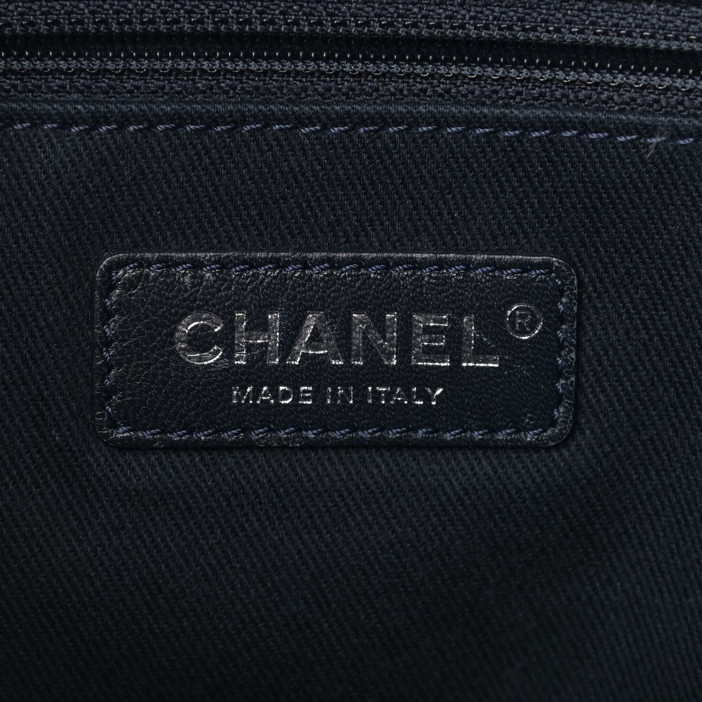Denim Small Deauville Tote Blue Orange