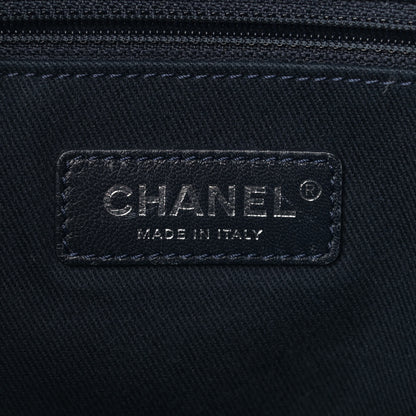 Chanel Denim Small Deauville Tote Blue Orange 6 of 11