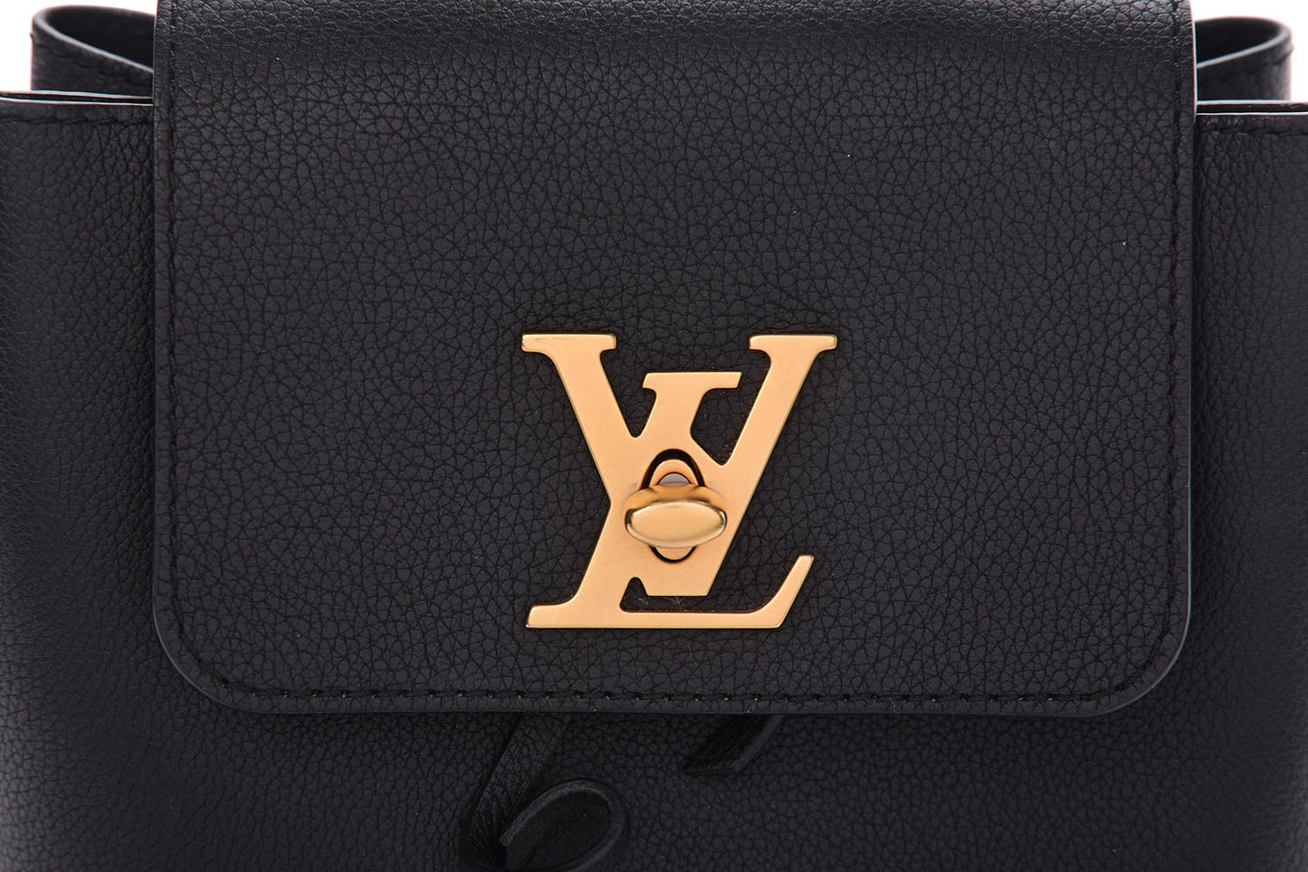 Calfskin Lockme Mini Backpack Black