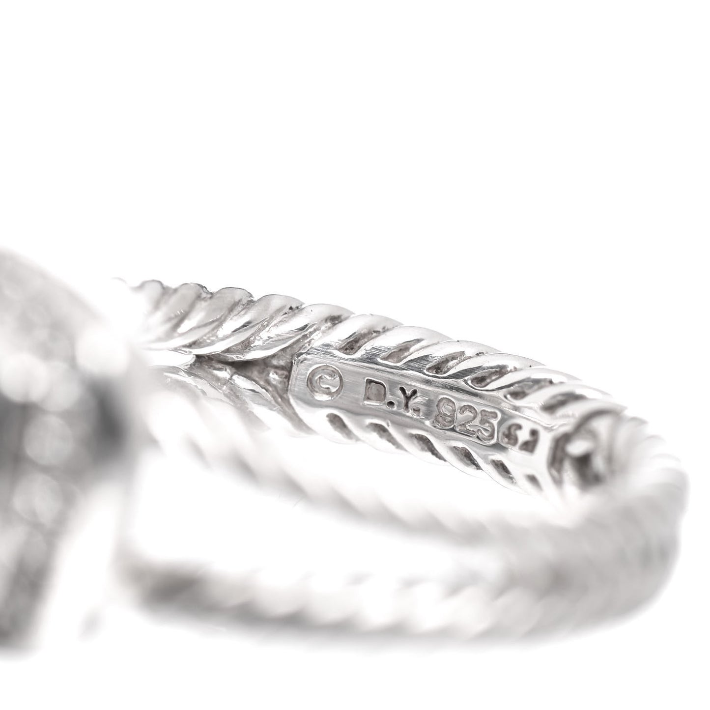 Sterling Silver Diamond Prasiolite 7mm Petite Albion Ring 52 6