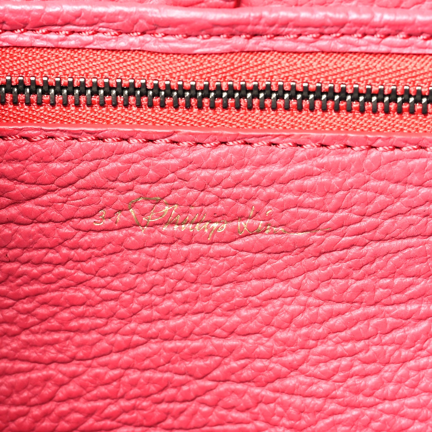 Textured Calfskin Medium Pashli Satchel Raspberry