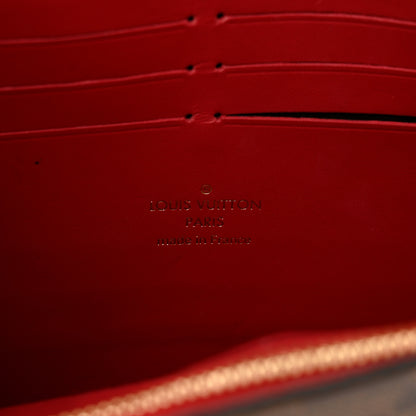 Louis Vuitton Damier Ebene Croisette Chain Wallet Scarlet 7 of 11