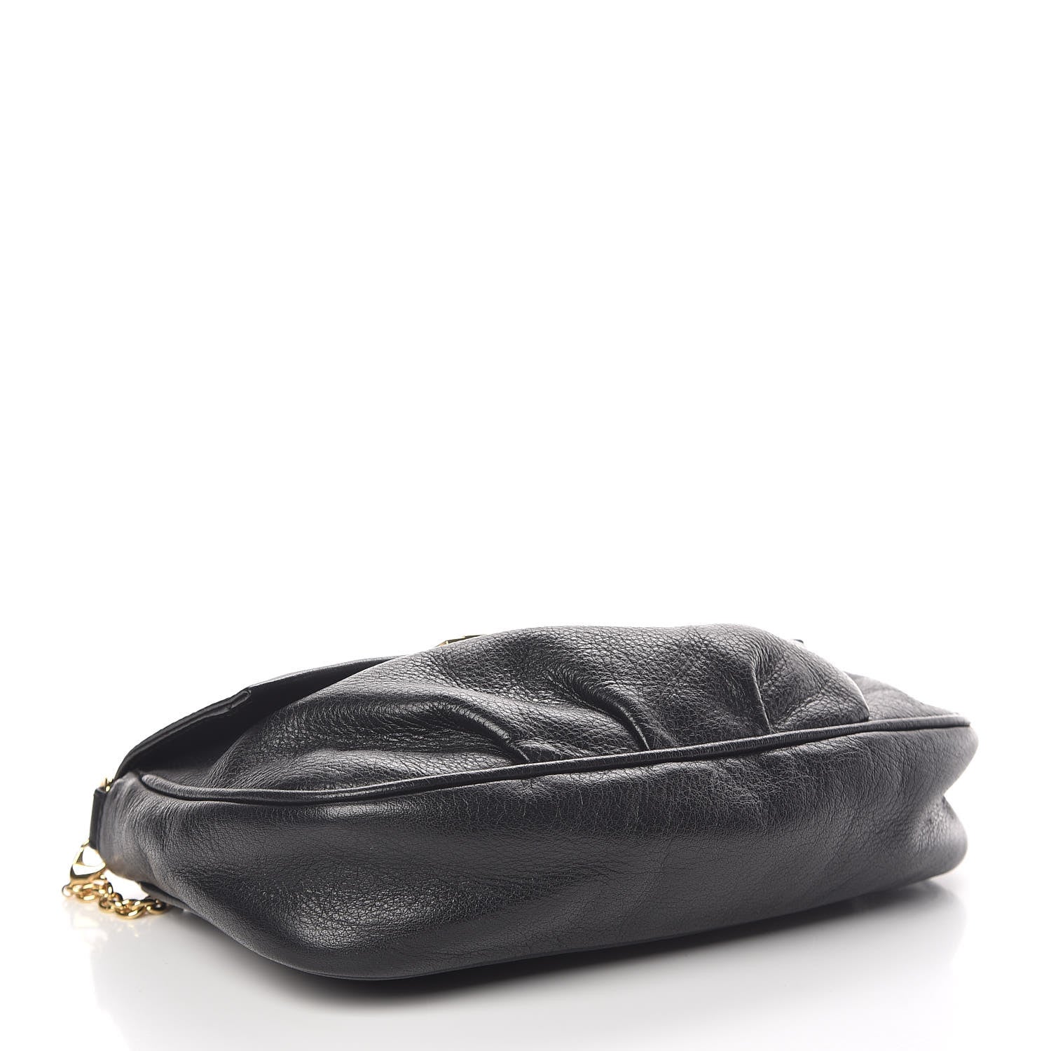 Fendi Vitello Flamingo Fendista Pouchette Crossbody Black 4 of 10
