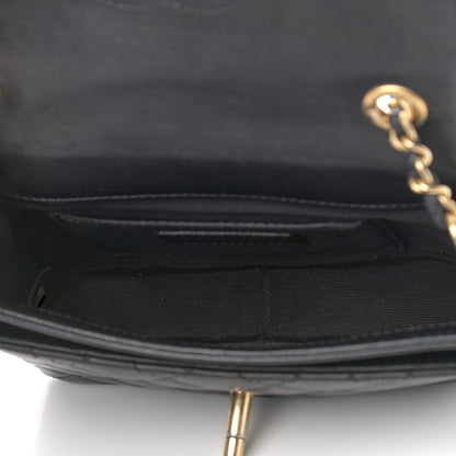Chanel Lambskin Quilted Small Camellia Flower Flap Black 6 of 11