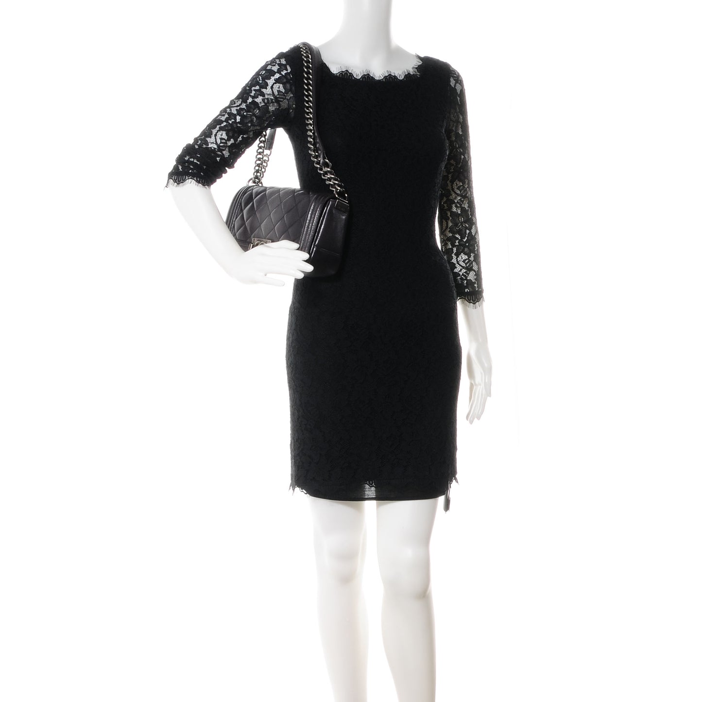 Calfskin Ombre Faded Quilted Medium Boy Flap Black Grey