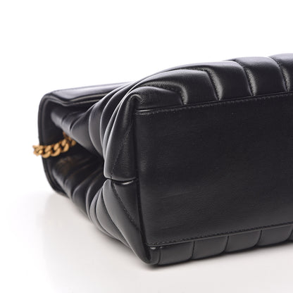 Saint Laurent Calfskin Y Quilted Monogram Medium Loulou Chain Satchel Black 5 of 9