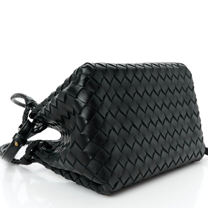 Bottega Veneta Nappa Intrecciato Small Parachute Shoulder Bag Black 8 of 9