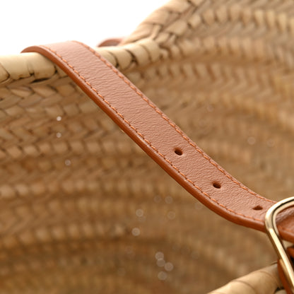 Chloe Raffia Smooth Calfskin Medium Sense Basket Caramel 11 of 11