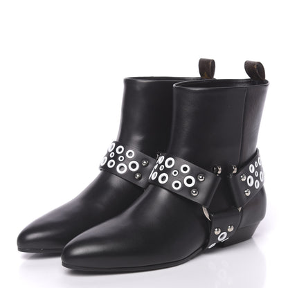 Louis Vuitton Calfskin Rhapsody Ankle Boots 37.5 Black 3 of 8