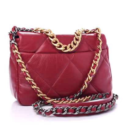 Chanel Goatskin Quilted Medium Chanel 19 Flap Red 3 of 11