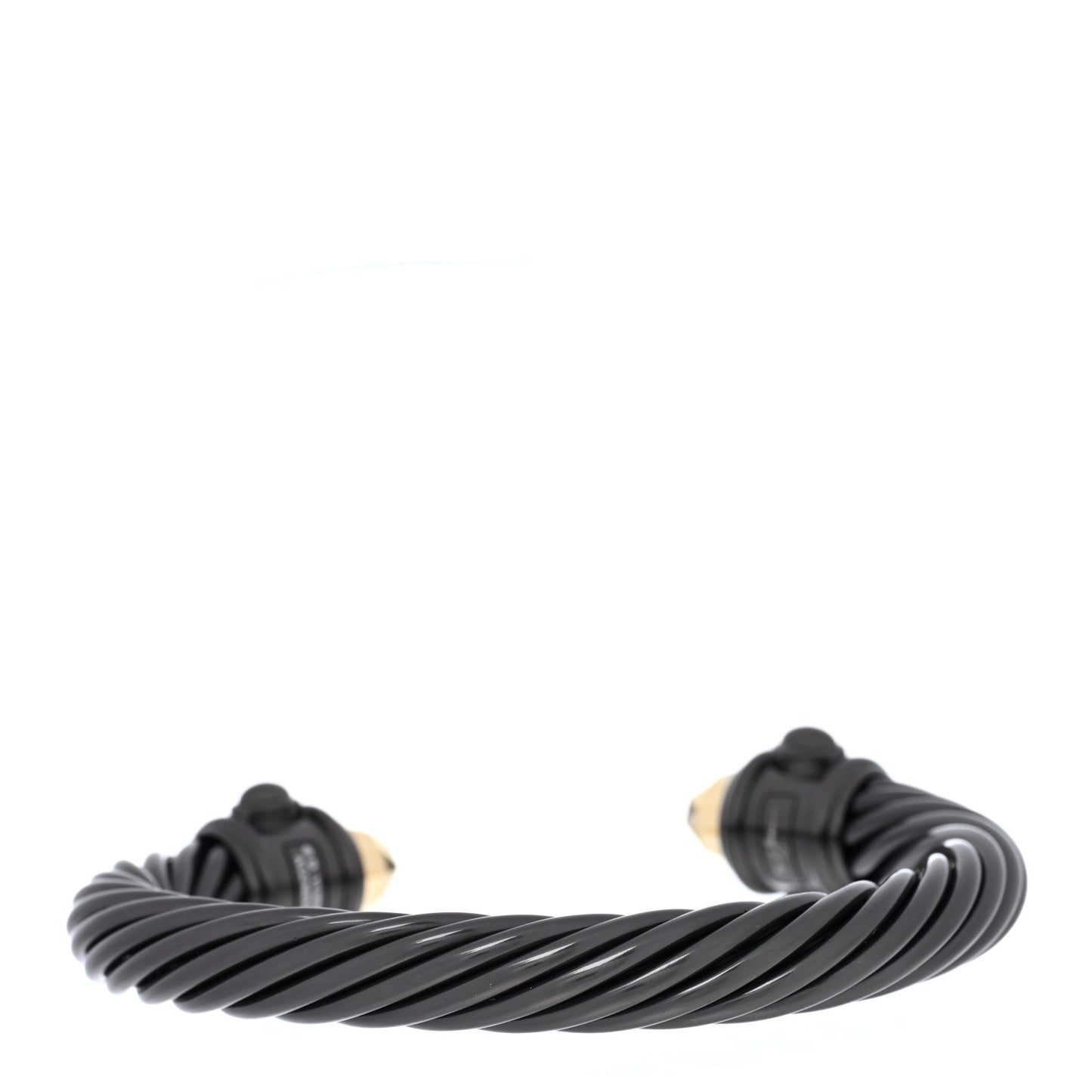 Aluminum 10mm Renaissance Cable Bracelet Black Gold