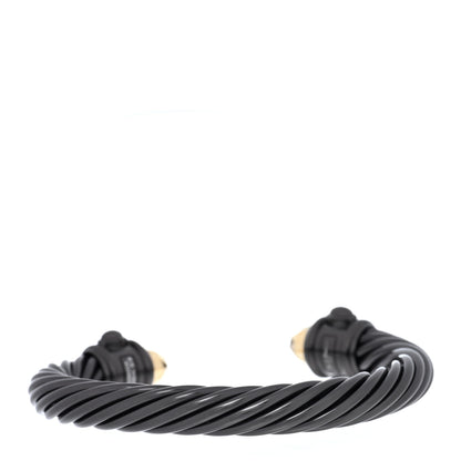 David Yurman Aluminum 10mm Renaissance Cable Bracelet Black Gold 2 of 3