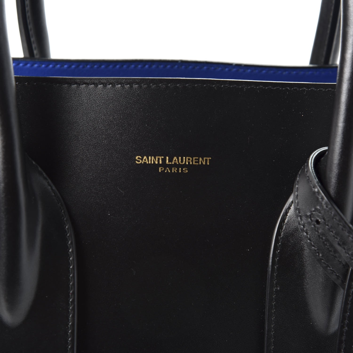Saint Laurent Calfskin Small Sac De Jour Black Royal Blue 9 of 9
