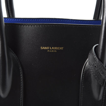 Saint Laurent Calfskin Small Sac De Jour Black Royal Blue 9 of 9