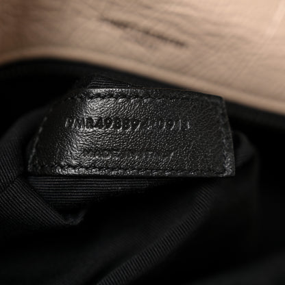 Saint Laurent Crinkled Calfskin Matelasse Monogram Medium Niki Chain Satchel Gold Sand 7 of 15