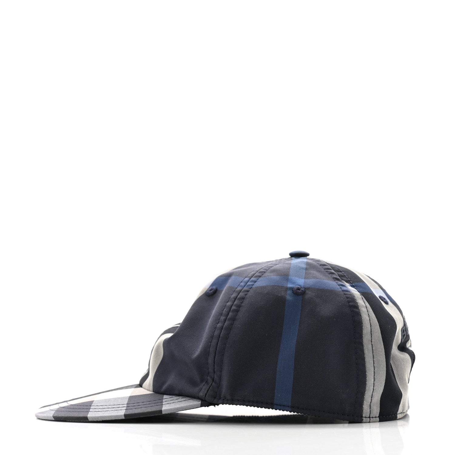 Burberry Technical Cotton Check Baseball Cap L Blue Grey 4 of 9